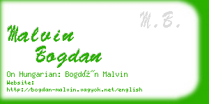 malvin bogdan business card